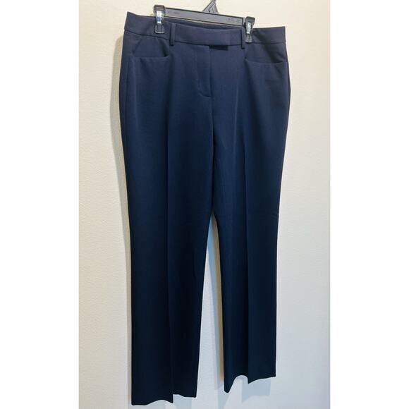 TOMMY HILFIGER Women's Navy Blue Princeton Boot Leg Dress Pants Size 6 - Picture 1 of 4